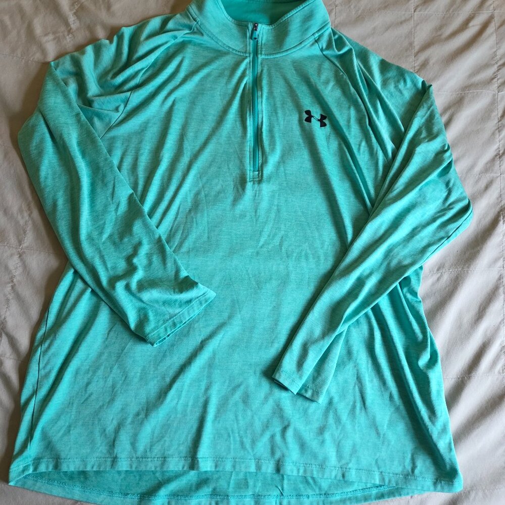 Under Armour Mint Green Pullover Exercise Top Size 2XL